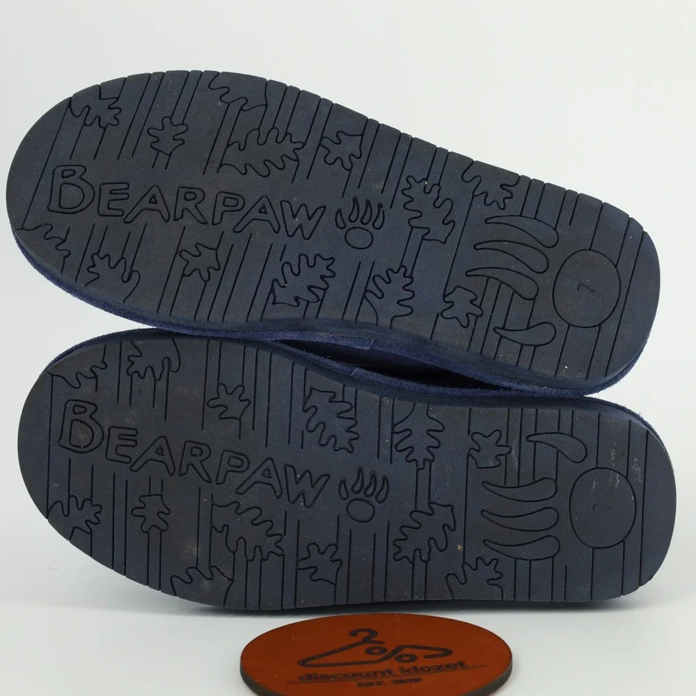 Bearpaw Women Navy Blue Suede Abigail Toggle Boots‎ Sheepskin Lining Size 7